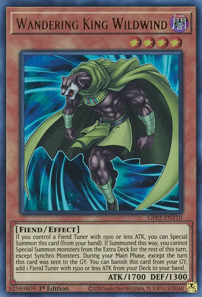 1st Edition, Dark, Effect Monster, Fiend, Ghosts From the Past: The 2nd Haunting, Ultra Rare Wandering King Wildwind [GFP2-EN110] Ultra Rare - Trading Card World