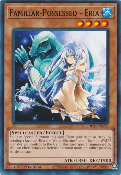 1st Edition, Common, Effect Monster, Spellcaster, Structure Deck: Spirit Charmers, Water Familiar-Possessed - Eria [SDCH-EN038] Common - Trading Card World