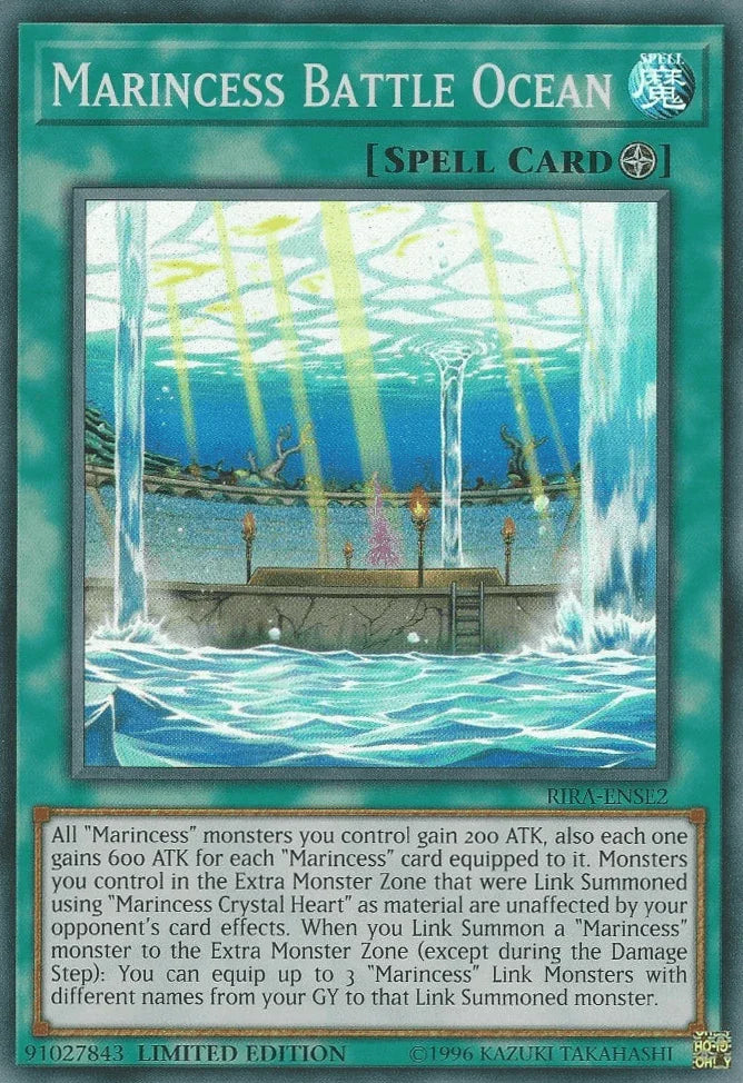 Field Spell, Limited, Rising Rampage, Spell, Super Rare Marincess Battle Ocean [RIRA-ENSE2] Super Rare - Trading Card World