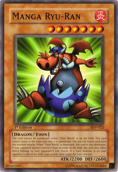 1st Edition, Common, Dragon, Fire, Starter Deck: Pegasus, Toon/Effect Monster, Unlimited Manga Ryu-Ran [SDP-022] Common - Trading Card World