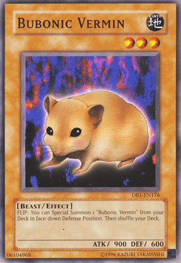 Beast, Common, Dark Beginning 1, Earth, Effect Monster, Unlimited Bubonic Vermin [DB1-EN176] Common - Trading Card World
