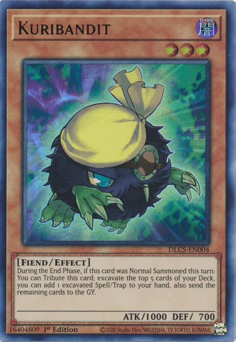 1st Edition, Dark, Dragons of Legend: The Complete Series, Effect Monster, Fiend, Ultra Rare Kuribandit (Green) [DLCS-EN004] Ultra Rare - Trading Card World