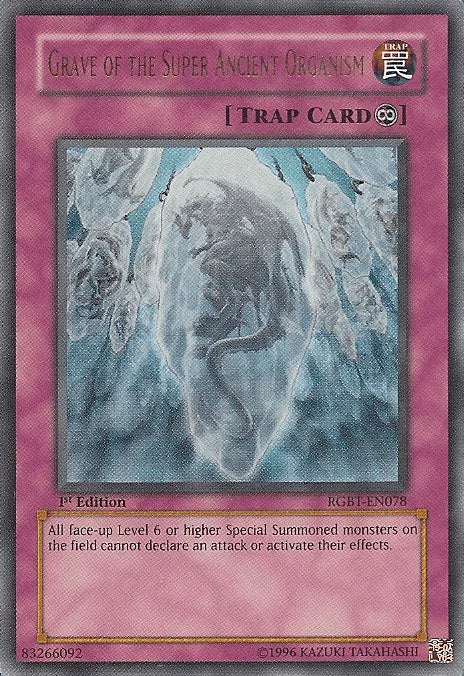 1st Edition, Continuous Trap, Raging Battle, Trap, Ultra Rare, Unlimited Grave of the Super Ancient Organism [RGBT-EN078] Ultra Rare - Trading Card World