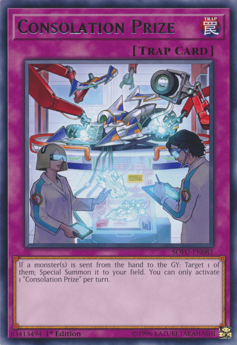 1st Edition, Normal Trap, Rare, Soul Fusion, Trap, Unlimited Consolation Prize [SOFU-EN081] Rare - Trading Card World