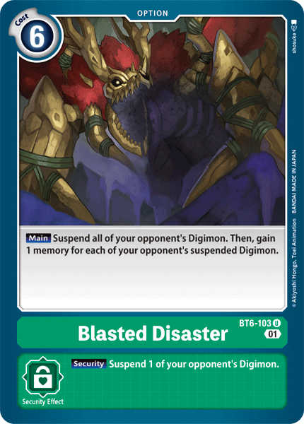 BT6-103, Double Diamond, Green, Option, Uncommon Blasted Disaster [BT6-103] [Double Diamond] - Trading Card World