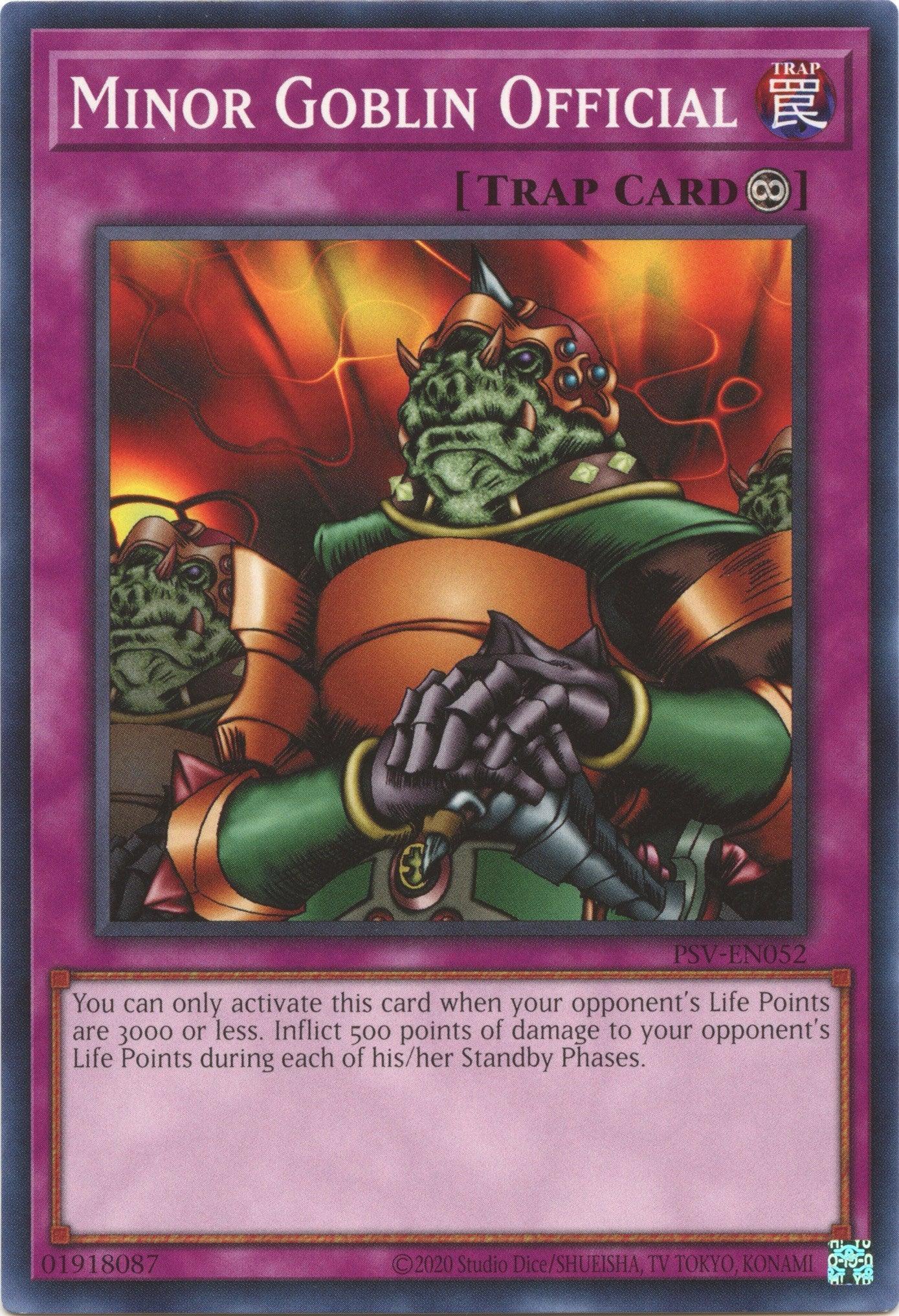 Common, Continuous Trap, Pharaoh's Servant (25th Anniversary Edition), Trap, Unlimited Minor Goblin Official (25th Anniversary) [PSV-EN052] Common - Trading Card World