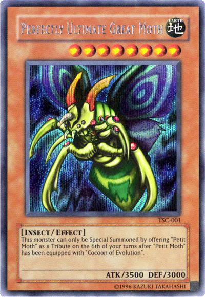 Earth, Effect Monster, Insect, Limited, Secret Rare, Video Game Promotional Cards Perfectly Ultimate Great Moth (The Sacred Cards) [TSC-001] Secret Rare - Trading Card World