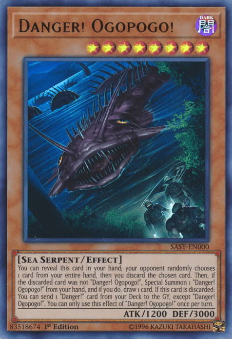 1st Edition, Dark, Effect Monster, Savage Strike, Sea Serpent, Ultra Rare, Unlimited Danger! Ogopogo! [SAST-EN000] Ultra Rare - Trading Card World