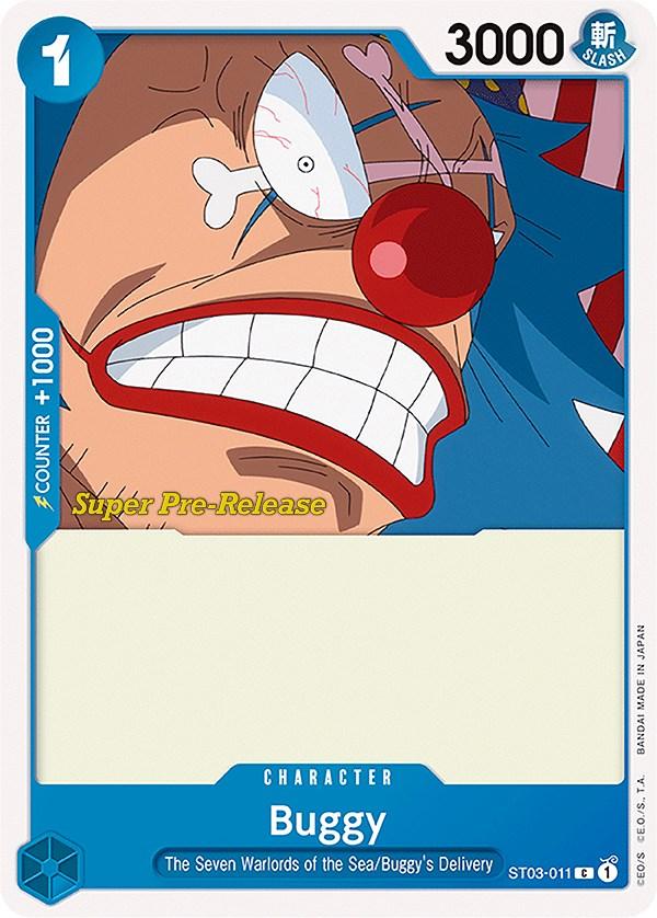Buggy's Delivery, Character, Common, Starter Decks, Super Pre-Release Starter Deck: The Seven Warlords of the Sea, The Seven Warlords of the Sea Buggy [Super Pre-Release Starter Deck: The Seven Warlords of the Sea] - Trading Card World