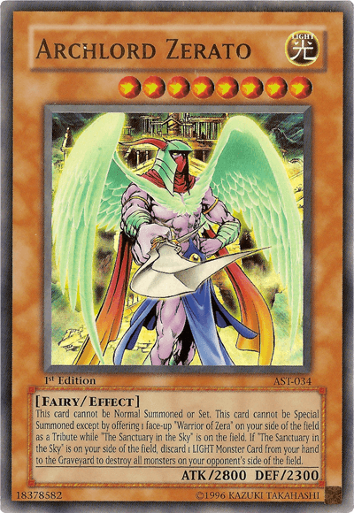 1st Edition, Ancient Sanctuary, Effect Monster, Fairy, Light, Ultra Rare, Unlimited Archlord Zerato [AST-034] Ultra Rare - Trading Card World