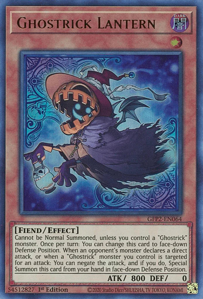 1st Edition, Dark, Effect Monster, Fiend, Ghosts From the Past: The 2nd Haunting, Ultra Rare Ghostrick Lantern [GFP2-EN064] Ultra Rare - Trading Card World