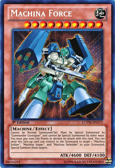 1st Edition, Earth, Effect Monster, Legendary Collection 3: Yugi's World, Machine, Secret Rare, Unlimited Machina Force [LCYW-EN171] Secret Rare - Trading Card World