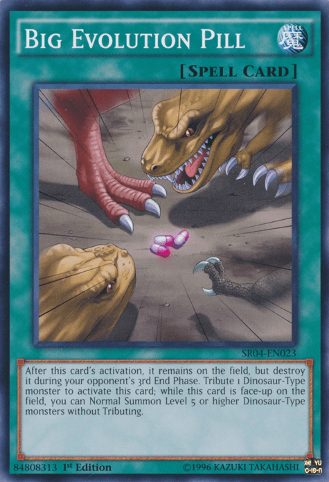 1st Edition, Common, Normal Spell, Spell, Structure Deck: Dinosmasher's Fury, Unlimited Big Evolution Pill [SR04-EN023] Common - Trading Card World