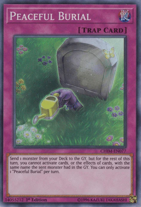 1st Edition, Chaos Impact, Normal Trap, Super Rare, Trap, Unlimited Peaceful Burial [CHIM-EN077] Super Rare - Trading Card World