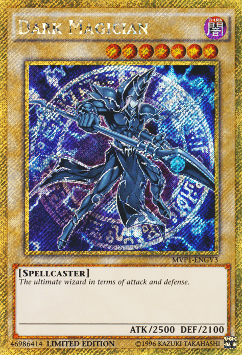 Dark, Gold Secret Rare, Limited, Normal Monster, Spellcaster, The Dark Side of Dimensions Movie Pack: Gold Edition Dark Magician [MVP1-ENGV3] Gold Secret Rare - Trading Card World