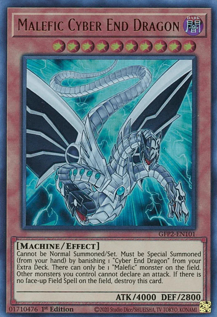 1st Edition, Dark, Effect Monster, Ghosts From the Past: The 2nd Haunting, Machine, Ultra Rare Malefic Cyber End Dragon [GFP2-EN101] Ultra Rare - Trading Card World