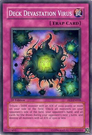 1st Edition, Flaming Eternity, Normal Trap, Super Rare, Trap, Unlimited Deck Devastation Virus [FET-EN058] Super Rare - Trading Card World