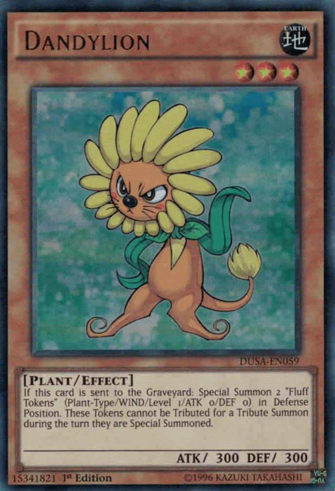 1st Edition, Duelist Saga, Earth, Effect Monster, Plant, Ultra Rare Dandylion [DUSA-EN059] Ultra Rare - Trading Card World