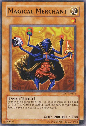 Common, Dark Revelation Volume 1, Effect Monster, Insect, Light, Unlimited Magical Merchant [DR1-EN134] Common - Trading Card World