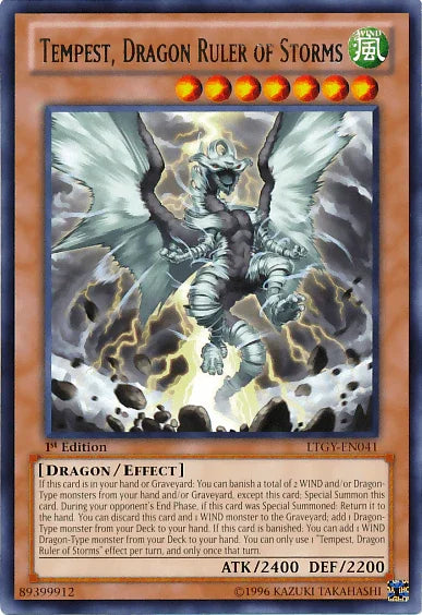 1st Edition, Dragon, Effect Monster, Lord of the Tachyon Galaxy, Rare, Unlimited, Wind Tempest, Dragon Ruler of Storms [LTGY-EN041] Rare - Trading Card World
