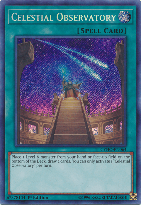1st Edition, Cybernetic Horizon, Normal Spell, Secret Rare, Spell, Unlimited Celestial Observatory [CYHO-EN064] Secret Rare - Trading Card World