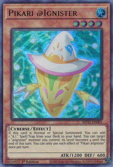 1st Edition, 2021 Tin of Ancient Battles, Cyberse, Effect Monster, Light, Ultra Rare Pikari @Ignister [MP21-EN001] Ultra Rare - Trading Card World