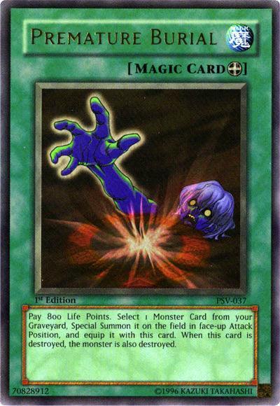1st Edition, Equip Spell, Pharaoh's Servant, Spell, Ultra Rare, Unlimited Premature Burial [PSV-037] Ultra Rare - Trading Card World