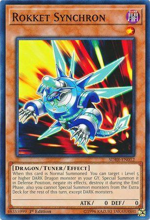 1st Edition, Common, Dark, Dragon, Structure Deck: Rokket Revolt, Tuner/Effect Monster Rokket Synchron [SDRR-EN012] Common - Trading Card World