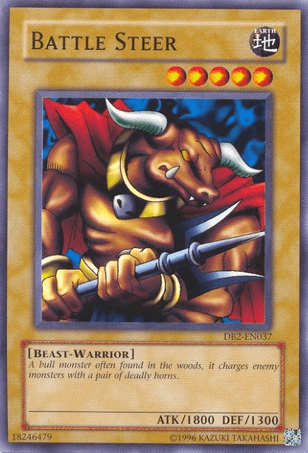 Beast-Warrior, Common, Dark Beginning 2, Earth, Normal Monster, Unlimited Battle Steer [DB2-EN037] Common - Trading Card World