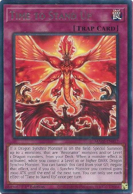 1st Edition, Maze of Memories, Normal Trap, Rare, Trap Time to Stand Up [MAZE-EN017] Rare - Trading Card World