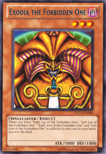 Dark, Duelist League Promo, Effect Monster, Rare, Spellcaster, Unlimited Exodia the Forbidden One (Blue) [DL11-EN006] Rare - Trading Card World