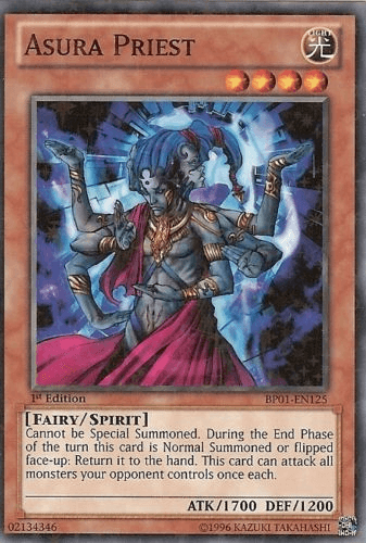 1st Edition, Battle Pack: Epic Dawn, Fairy, Light, Spirit Monster, Starfoil Rare, Unlimited Asura Priest [BP01-EN125] Starfoil Rare - Trading Card World