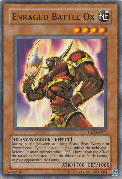 Beast-Warrior, Common, Dark Revelation Volume 2, Earth, Effect Monster, Unlimited Enraged Battle Ox [DR2-EN071] Common - Trading Card World