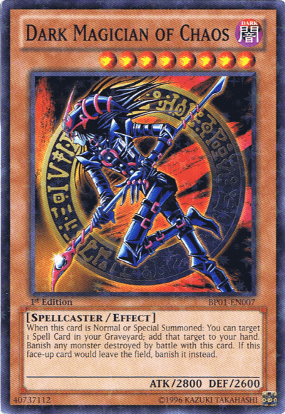 1st Edition, Battle Pack: Epic Dawn, Dark, Effect Monster, Spellcaster, Starfoil Rare, Unlimited Dark Magician of Chaos [BP01-EN007] Starfoil Rare - Trading Card World