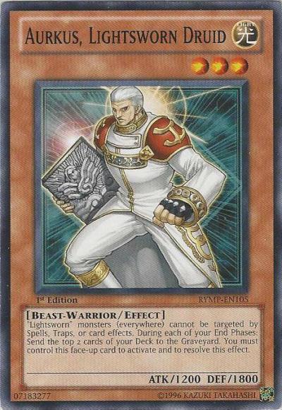 1st Edition, Beast-Warrior, Common, Effect Monster, Light, Ra Yellow Mega Pack, Unlimited Aurkus, Lightsworn Druid [RYMP-EN105] Common - Trading Card World