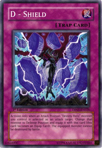1st Edition, Common, Duelist Pack 5: Aster Phoenix, Normal Trap, Trap, Unlimited D - Shield [DP05-EN026] Common - Trading Card World