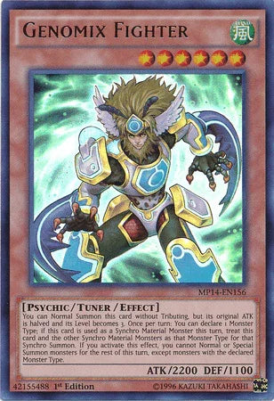 1st Edition, 2014 Mega-Tins Mega Pack, Light, Psychic, Tuner/Effect Monster, Ultra Rare Genomix Fighter [MP14-EN156] Ultra Rare - Trading Card World