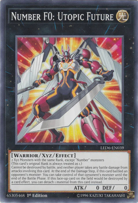1st Edition, Common, Legendary Duelists: Magical Hero, Light, Unlimited, Warrior, Xyz/Effect Monster Number F0: Utopic Future [LED6-EN039] Common - Trading Card World