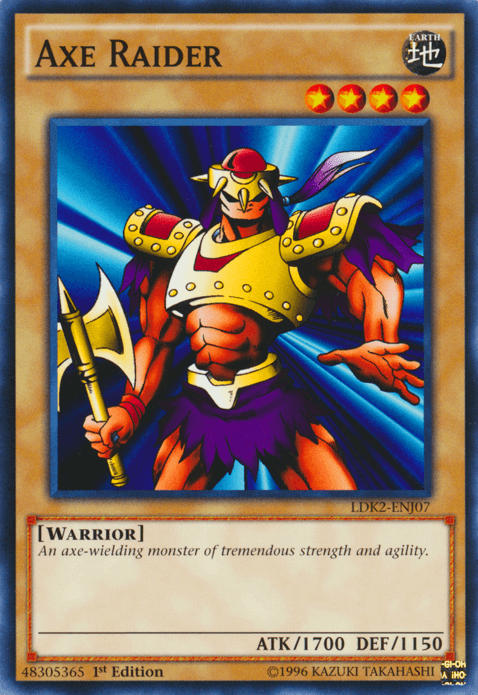 1st Edition, Common, Earth, Legendary Decks II, Normal Monster, Unlimited, Warrior Axe Raider [LDK2-ENJ07] Common - Trading Card World