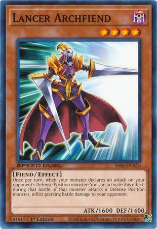 1st Edition, Common, Dark, Effect Monster, Fiend, Speed Duel: Twisted Nightmares Lancer Archfiend [SS05-ENA16] Common - Trading Card World