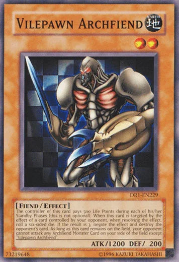 Common, Dark Revelation Volume 1, Earth, Effect Monster, Fiend, Unlimited Vilepawn Archfiend [DR1-EN229] Common - Trading Card World