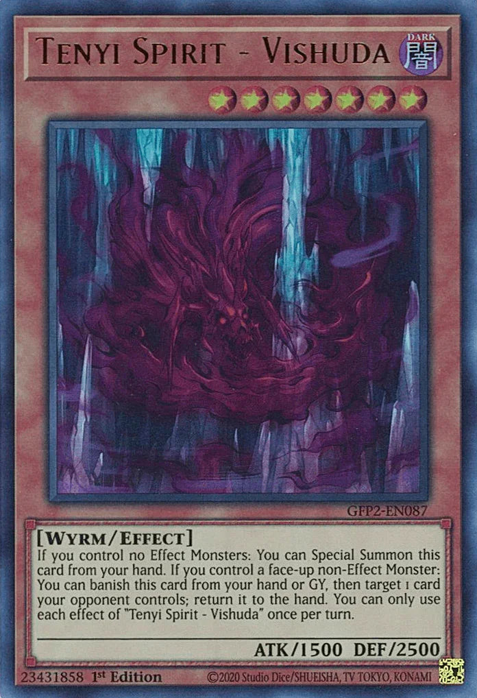 1st Edition, Dark, Effect Monster, Ghosts From the Past: The 2nd Haunting, Ultra Rare, Wyrm Tenyi Spirit - Vishuda [GFP2-EN087] Ultra Rare - Trading Card World