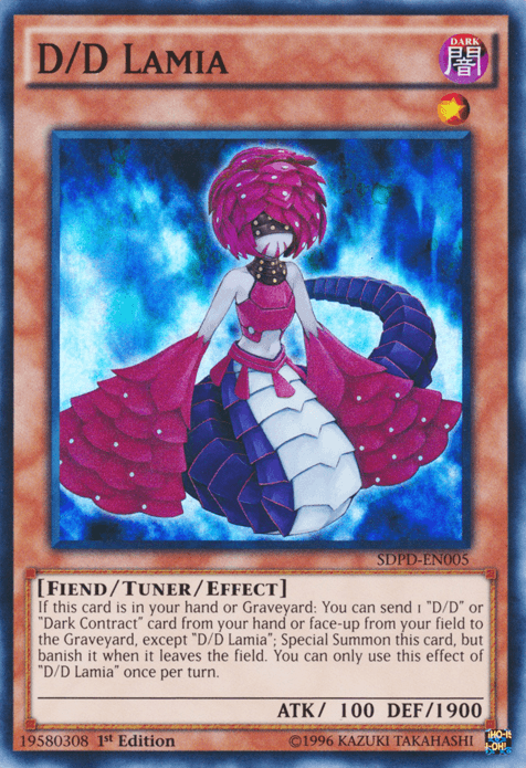 1st Edition, Dark, Fiend, Structure Deck: Pendulum Domination, Super Rare, Tuner/Effect Monster D/D Lamia [SDPD-EN005] Super Rare - Trading Card World