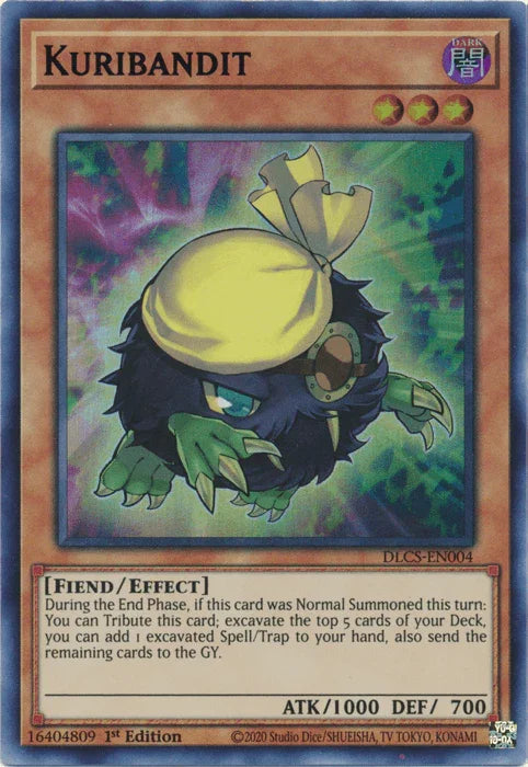 1st Edition, Dark, Dragons of Legend: The Complete Series, Effect Monster, Fiend, Ultra Rare Kuribandit (Blue) [DLCS-EN004] Ultra Rare - Trading Card World