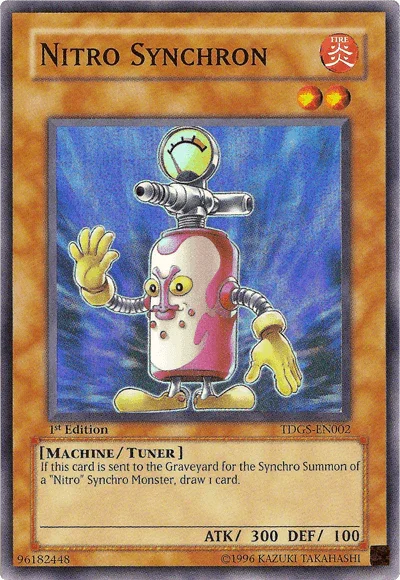 1st Edition, Fire, Machine, Super Rare, The Duelist Genesis, Tuner Monster, Unlimited Nitro Synchron [TDGS-EN002] Super Rare - Trading Card World