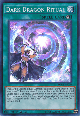 1st Edition, Dragons of Legend 2, Ritual Spell, Spell, Super Rare Dark Dragon Ritual [DRL2-EN019] Super Rare - Trading Card World