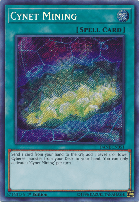 1st Edition, Dark Neostorm, Normal Spell, Secret Rare, Spell, Unlimited Cynet Mining [DANE-EN051] Secret Rare - Trading Card World