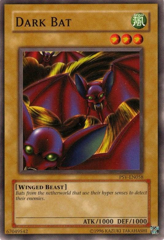 Common, Normal Monster, Pharaoh's Servant, Unlimited, Wind, Winged Beast Dark Bat [PSV-EN058] Common - Trading Card World