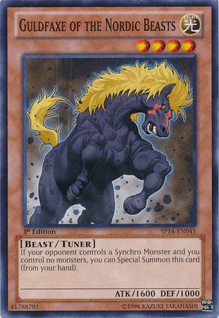 1st Edition, Beast, Common, Light, Star Pack 2014, Tuner Monster Guldfaxe of the Nordic Beasts [SP14-EN045] Common - Trading Card World