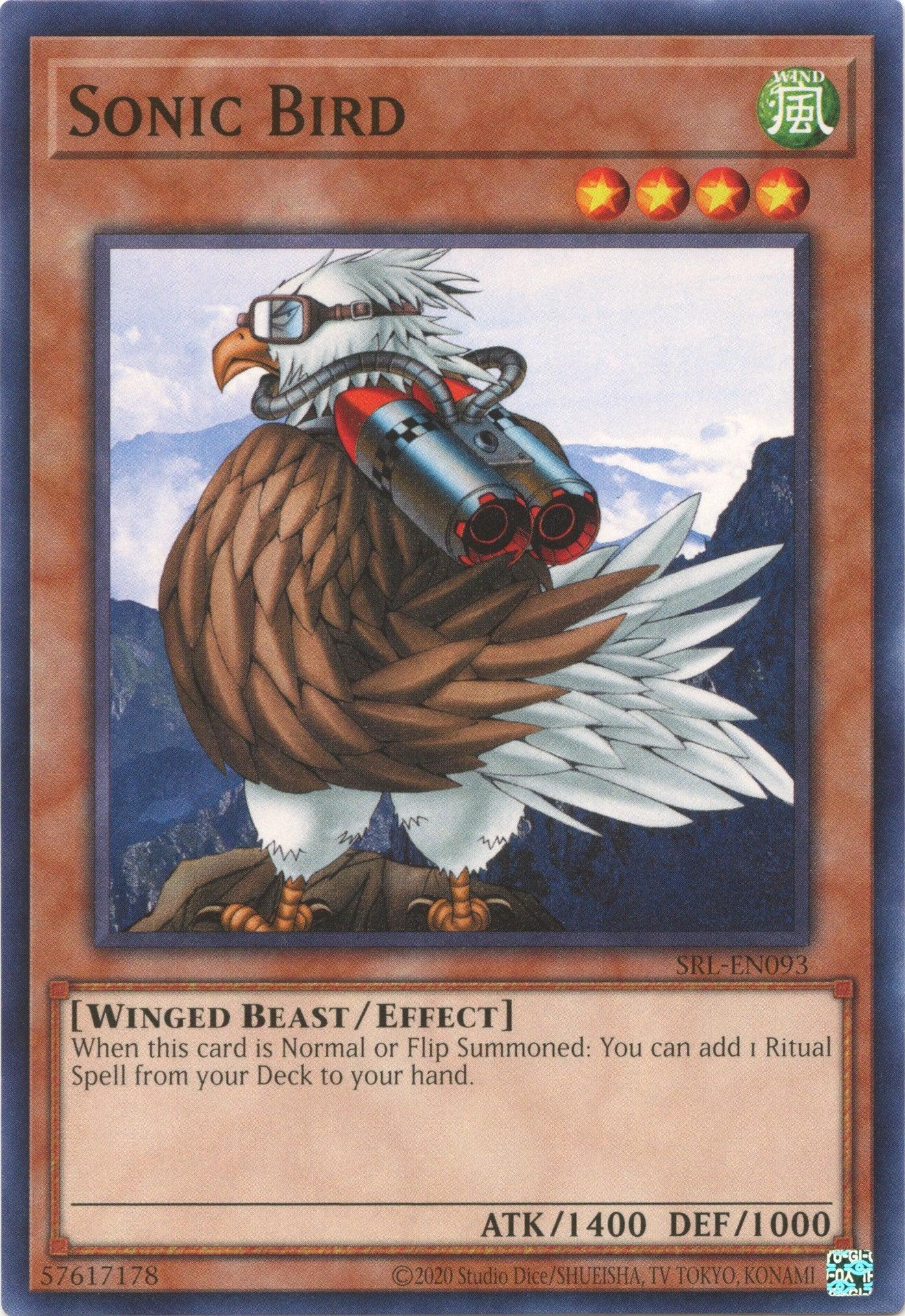 Common, Effect Monster, Spell Ruler (25th Anniversary Edition), Unlimited, Wind, Winged Beast Sonic Bird (25th Anniversary) [SRL-EN093] Common - Trading Card World